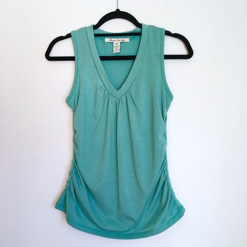American Rag Teal Ruched Tank Top